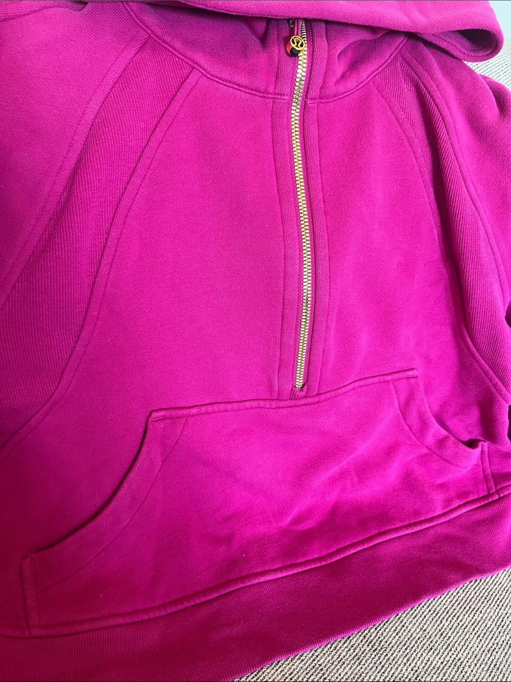 Magenta & Gold Lululemon Scuba Crop Half-Zip Sweatshirt - XS/S - Picture 5 of 7